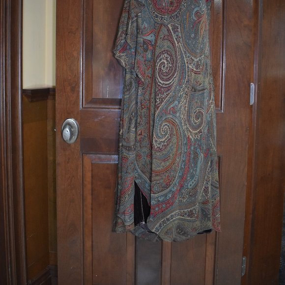 Lauren Ralph Lauren Multicolor Paisley Strapless Dress - Picture 6 of 16